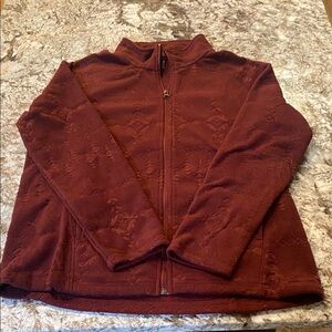 Women's Burgundy Full-Zip Sweatshirt